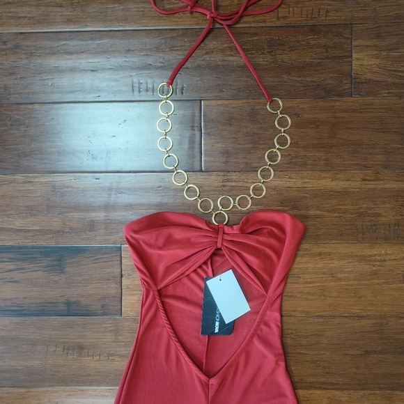 Keep It Cute Chain Jumpsuit in Rust by Fashion Nova size xs - Picture 13 of 16